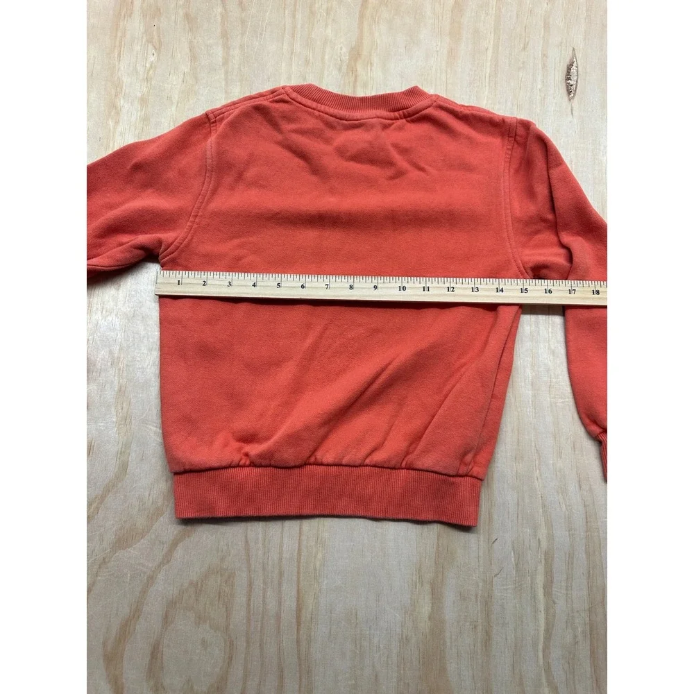 Nike Kids Orange Crewneck Sweatshirt Fleece Pullover Logo Size S‎ Small